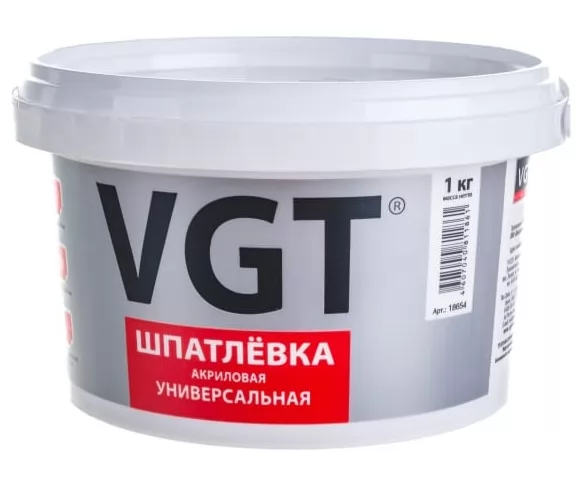 Акриловая универсальная шпаклевка VGT 1 кг 52963 фото в Москве