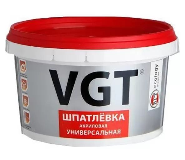 Акриловая универсальная шпаклевка VGT 3.6 кг 55220 фото в Москве