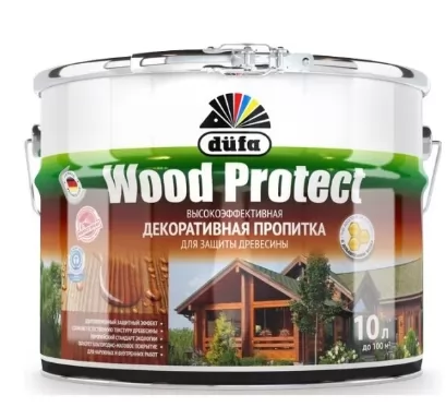 Пропитка Dufa Wood Protect белая 10л МП000015750 фото в Москве