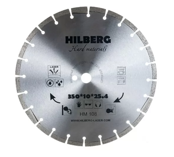 Диск алмазный Hilberg Hard Materials Laser 350 х 25 мм HM108 фото