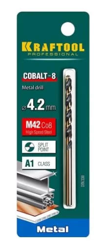 Сверло по металлу COBALT HSS-Co 8% 4,2 мм 29656-4.2 фото в Москве