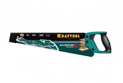 Ножовка для точного реза Kraftool Alligator BLACK 450 мм 11 TPI 3D 15205-45 купить в Москве