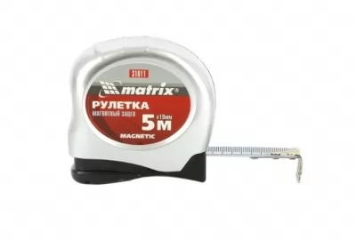 Рулетка Magnetic 5мх19мм магнитный зацеп Matriх 31011 купить в Москве