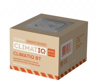 Терморегулятор для теплого пола IQWATT CLIMATIQ BT  белый  купить в Москве