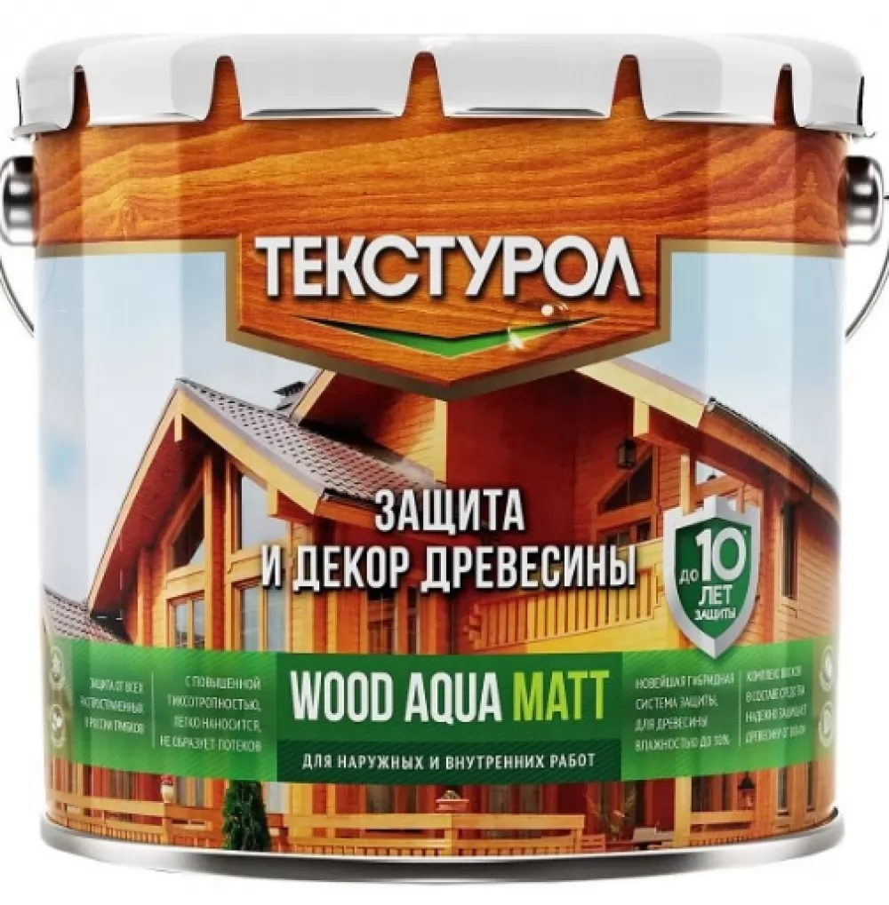 Деревозащитное средство Текстурол Wood Aqua Matt дуб 10 л