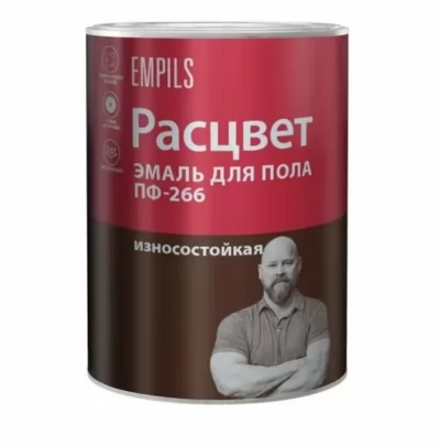 Краска эмаль для пола Расцвет серая 2,7 кг купить в Москве