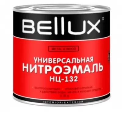 Краска эмаль НЦ-132 Беллюкс серая, 0,7 кг купить в Москве