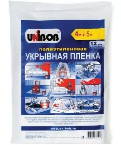 Пленка укрывная UNIBOB 4х5 м 12 мкм фото в Москве