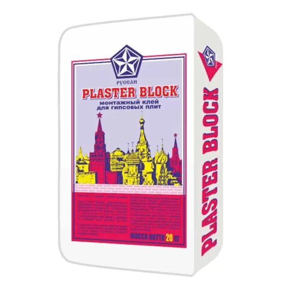 Клей для ПГП Русеан Plaster Blok 20 кг фото в Москве