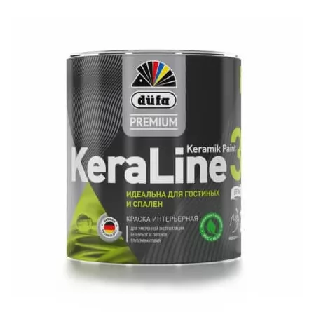 Dufa Premium KeraLine 3 Keramik Paint база 3 краска для стен и потолков  0.9 л фото в Москве