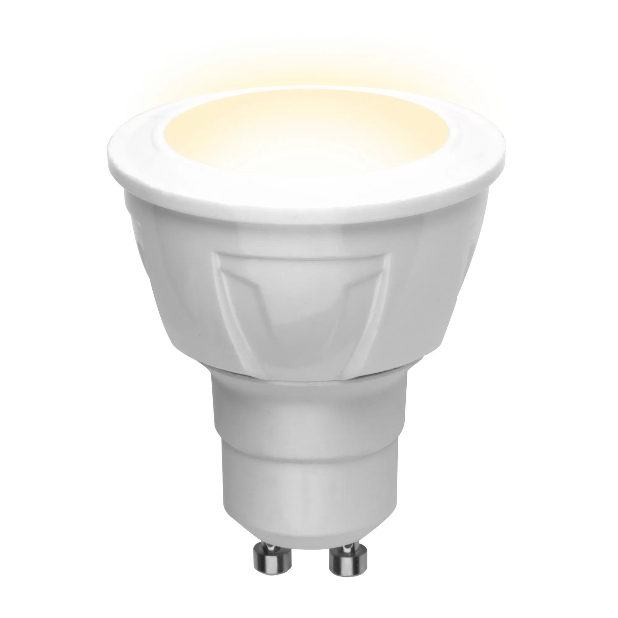 Лампа светодиодная Uniel ЯРКАЯ LED-JCDR GU10 PLP01WH 6 Вт теплый белый свет фото в Москве
