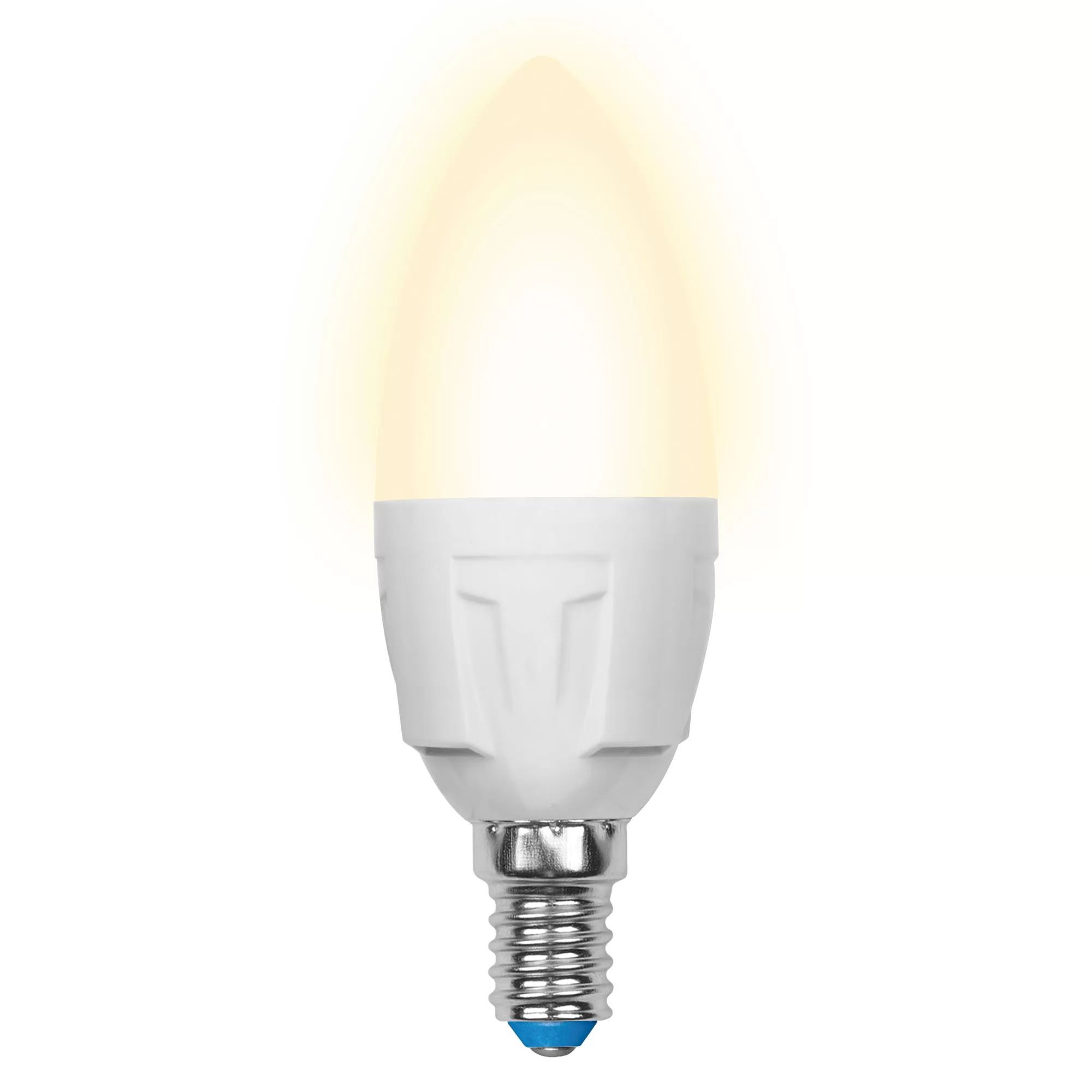 Лампа светодиодная Uniel ЯРКАЯ LED-C37 E14 PLP01WH 7 Вт теплый белый свет фото