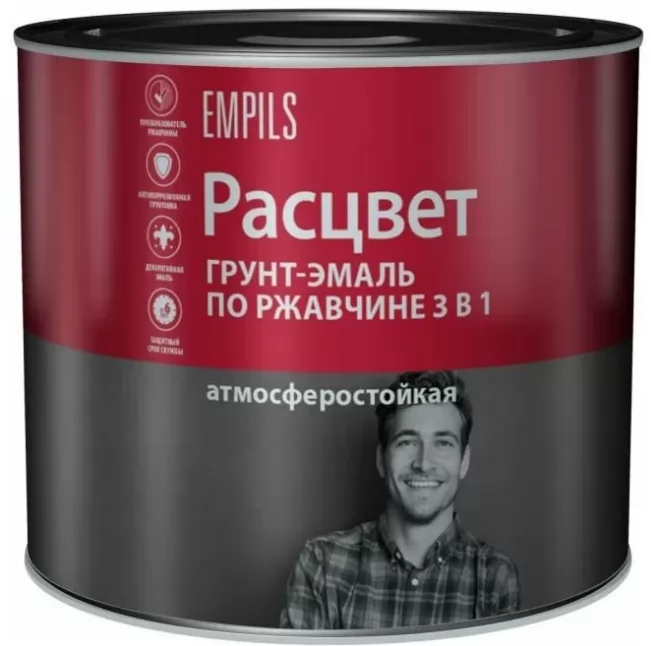 Эмаль 3 в 1 Расцвет светло-серый 2.7л фото в Москве