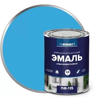 Эмаль ПФ-115 Проремонт голубой 0.9 кг фото в Москве