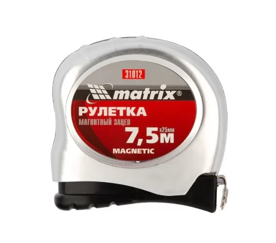 Рулетка Magnetic 7.5мх25мм магнитный зацеп Matriх фото в Москве