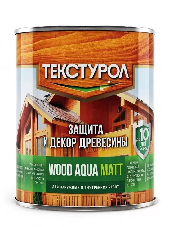 Пропитка Текстурол Wood Aqua Matt на вод. основе Белый  0.8 л фото в Москве