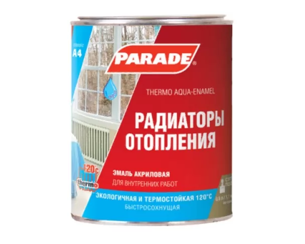 Эмаль Parade A4 акрил. термост. (120*) п/мат. 0,9 кг. фото в Москве