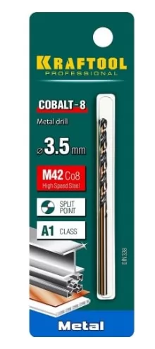 Сверло по металлу COBALT HSS-Co 8%  3,5 мм фото в Москве