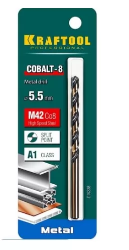 Сверло по металлу COBALT HSS-Co 8%  5,5 мм 29656-5.5 фото в Москве