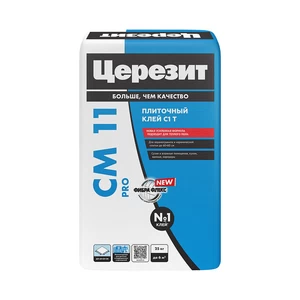 Купить Клей для плитки и керамогранита Церезит СМ 11 PRO серый класс C1 T 25 кг