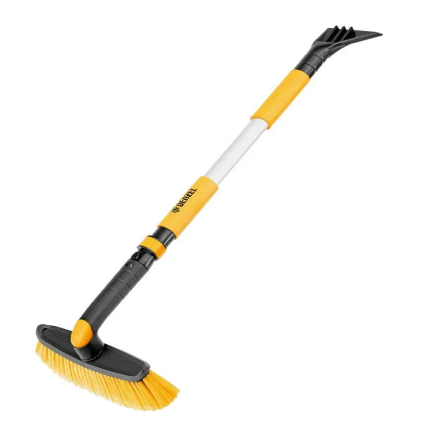 Купить Щетка сметка со скребком Denzel телескоп, поворотная голова, 750-1120 мм 55326