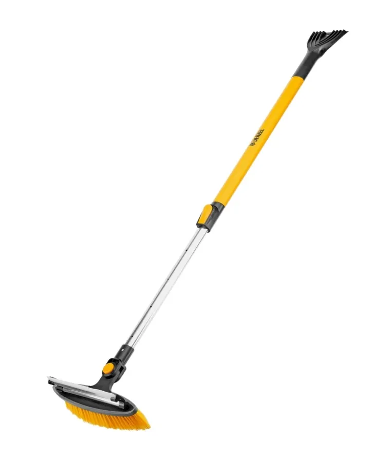 Купить Щетка сметка со скребком Denzel телескоп, поворотная голова, водосгон 950-1320 мм 55327