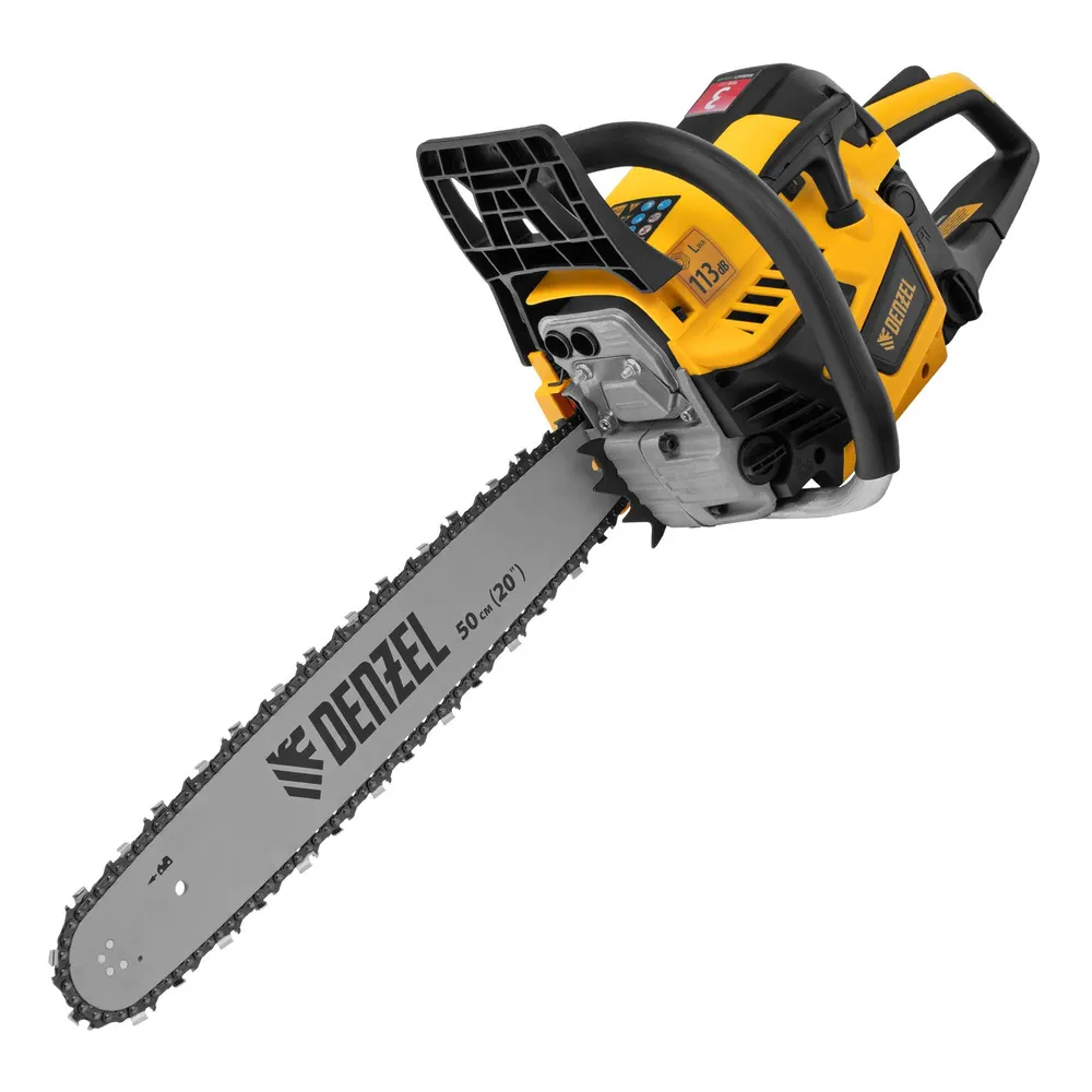 Купить Пила цепная бензиновая DENZEL DS-5820, шина 50 см, 58 см3, 3.6 л.с, шаг 0,325, 76 звеньев