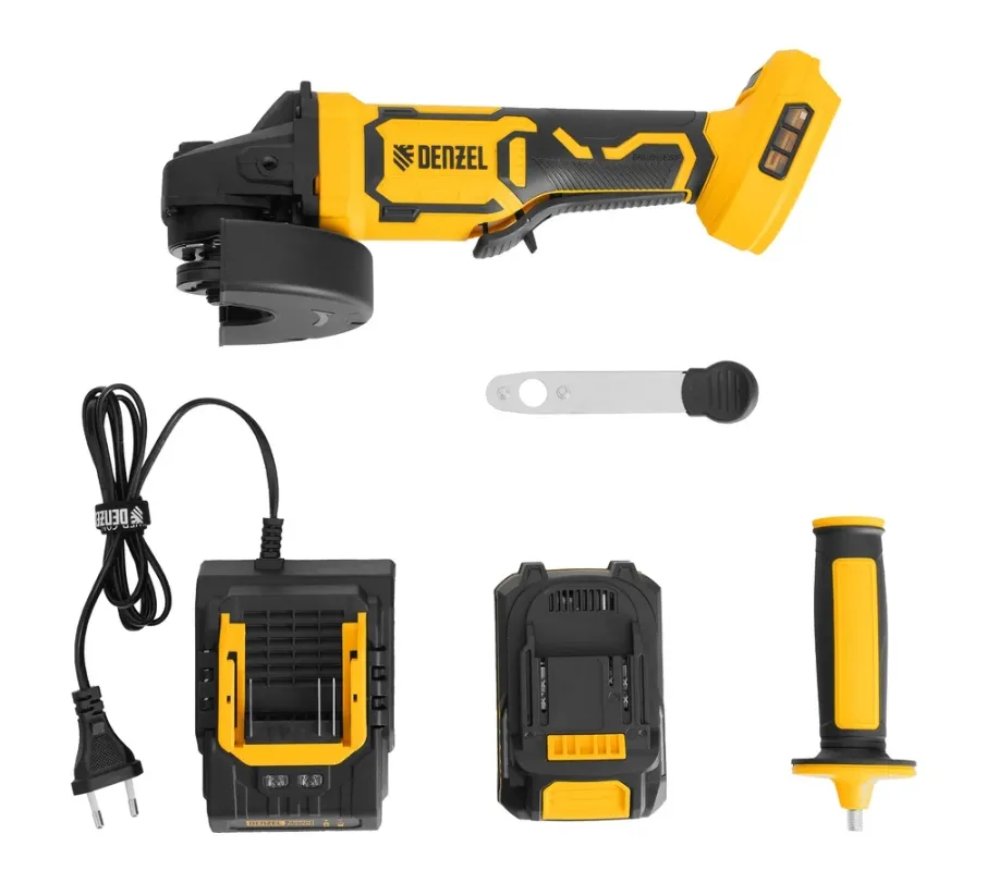 Купить Машина шлифовальная аккумуляторная Denzel AGH-BL-20-125, Li-Ion, 20 В 27010