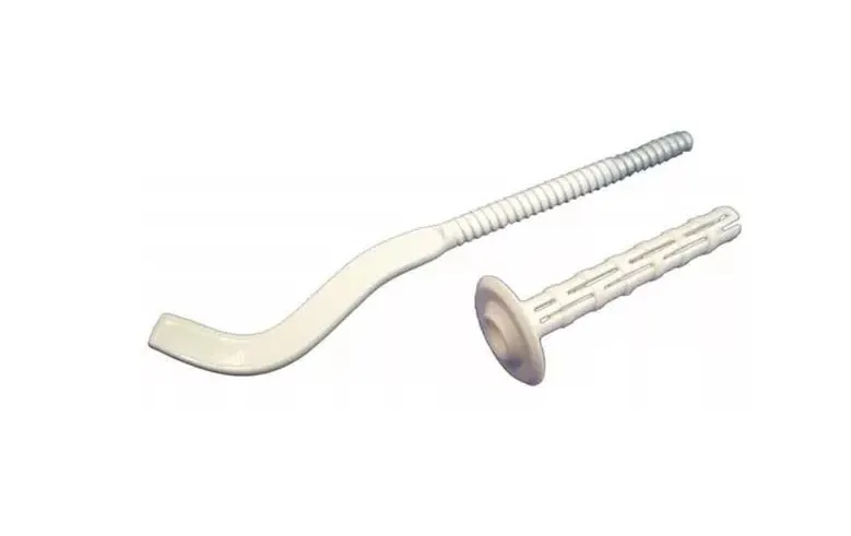 Купить Кронштейн Rifar штырьевой белый плоский анкерный 220 мм с дюбелем