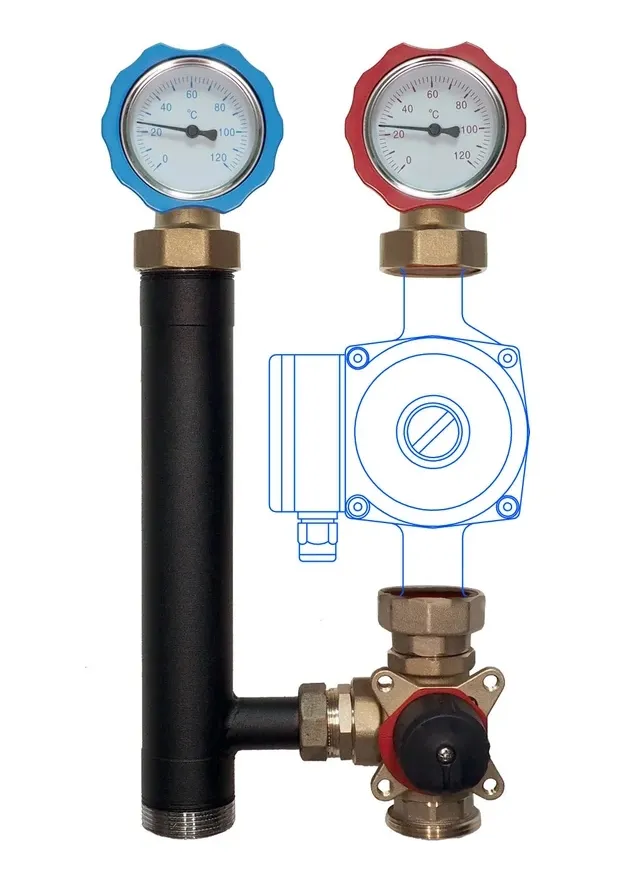 Купить Насосная группа быстрого монтажа Warme с трехходовым краном, без насоса Maske40.2