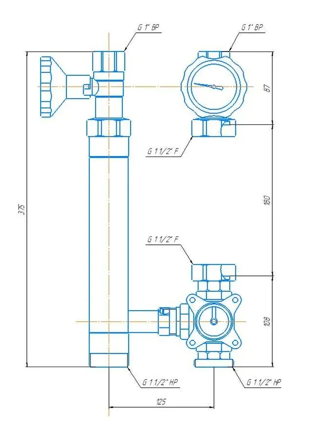 Купить Насосная группа быстрого монтажа Warme с трехходовым краном, без насоса Maske40.2