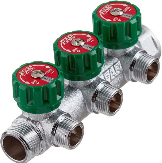 Купить Регулирующий распределительный коллектор MULTIFAR 3/4" с 3 отводами 1/2"