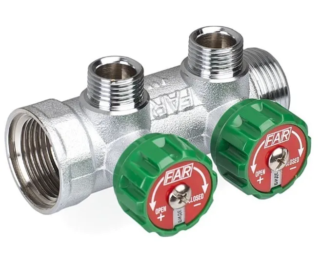 Купить Регулирующий распределительный коллектор MULTIFAR 3/4" с 2 отводами 1/2"