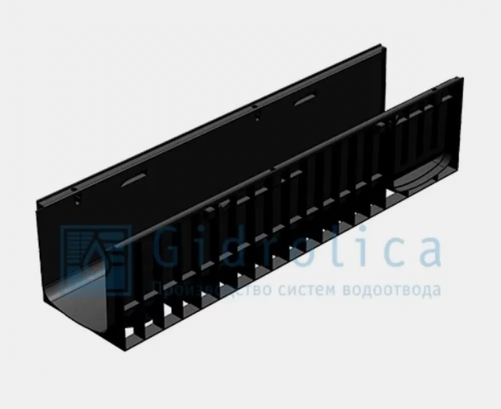 Купить Лоток водоотводный Gidrolica Standart ЛВ-20.24,6.10 - пластиковый