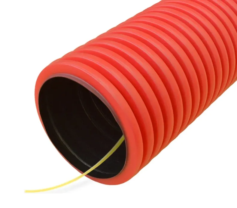 Купить Труба двустенная 200 мм красная 40 м