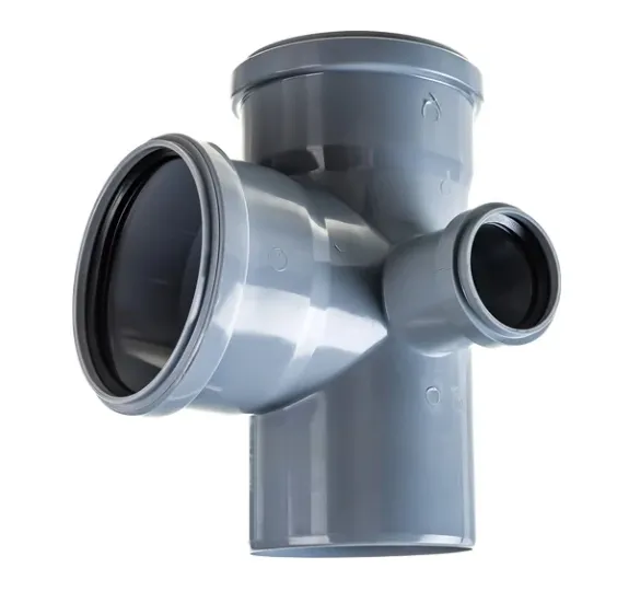 Купить Канализационная крестовина RTP с выходом вперед на 87.5 градусов, 110/110/50/50, л+п серый 36542