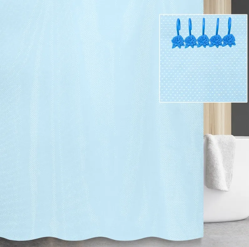 Купить Штора для ванной тканевая 180х200см СИНИЙ Savol F-B20B