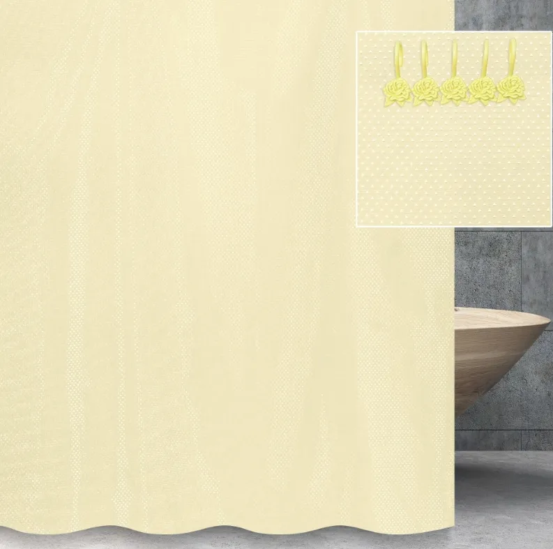 Купить Штора для ванной тканевая 180х200 см Savol бежевый F-B20Y