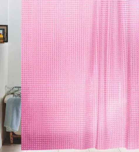 Купить Штора для ванной 3D 180х180 см РОЗОВЫЙ Savol S-3DR