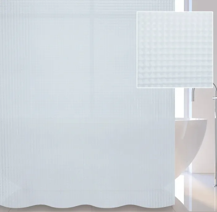 Купить Штора для ванной 3D 180х180 см БЕЛЫЙ Savol S-3DW