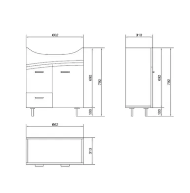 Купить Тумба ERICA NEW 70