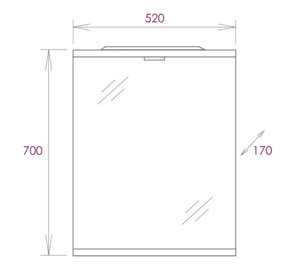 Купить Зеркало Onika ОМЕГА 52 белое, с подсветкой 205206