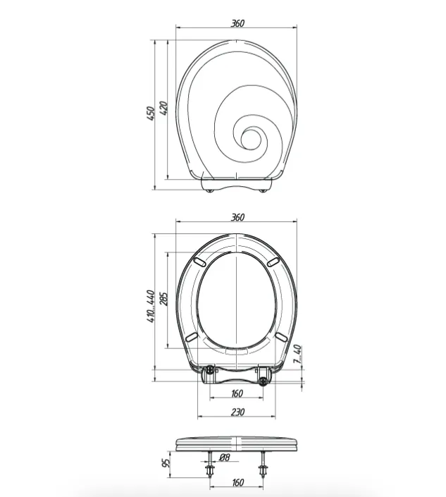 Купить Сиденье для унитаза Orio КУ2-1 универсальное, белое