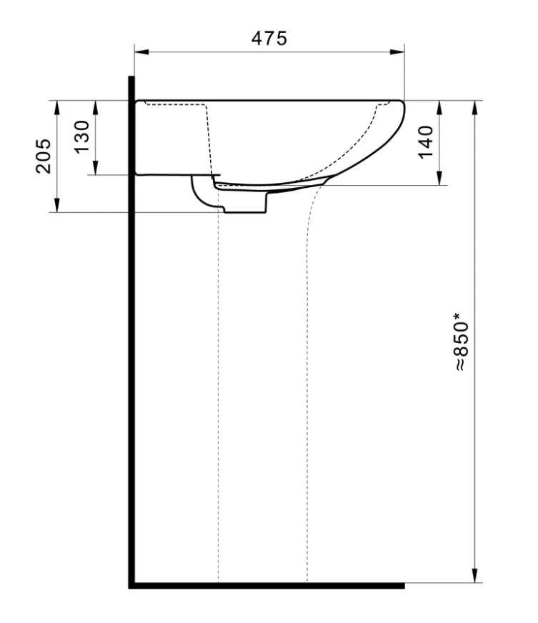 Купить Умывальник Santek Анимо-60 без отверстий 1.WH11.0.505