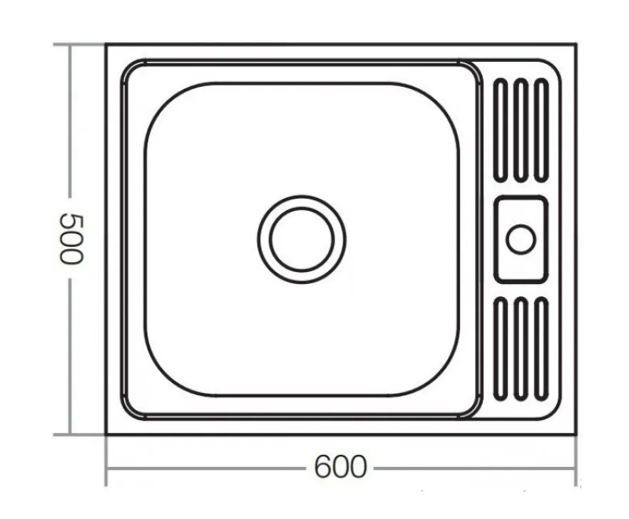 Купить Мойка для кухни ZERIX Z5060-06-160E Накладная / без сифона