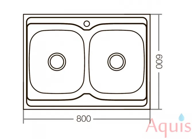 Купить Мойка для кухни ZERIX Z8060B-08-180E DOUBLE из нержавеющей стали