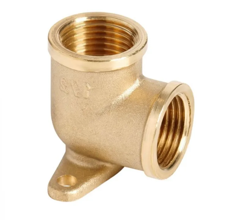 Купить Уголок латунный 1/2" Г × 1/2" Г с креплением ViEiR (120/10 шт) LF03