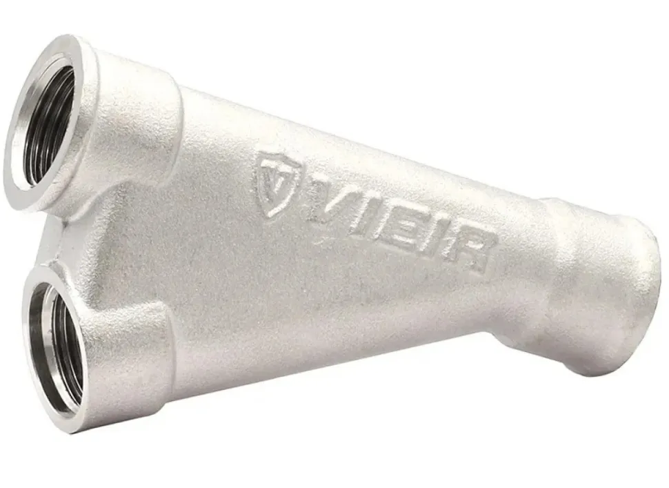 Купить Тройник косой ViEiR 1″ латунный для гильзы под погружной датчик температуры для отопления VRGL15TK