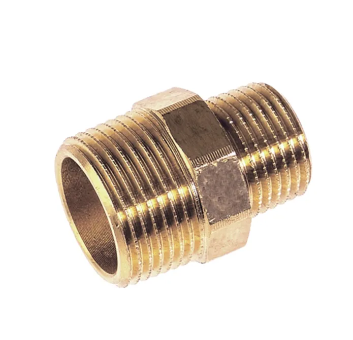 Купить Ниппель редукционный 1/2" х 3/4" штуцер-штуцер НР бронза Viega 3245