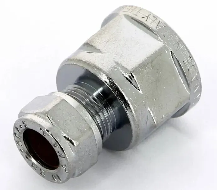 Купить Муфта ВР 10 x 1/2" обжим TIEMME хром